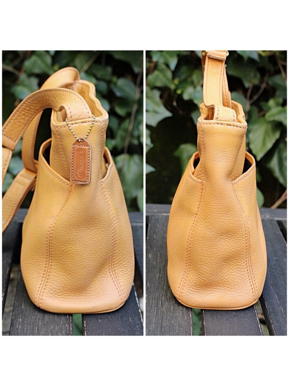 Coach Vintage - Sonoma Pocket Zip Natural Grain Bag 4924 -Marigold - Costa Rica - Picture 7 of 14